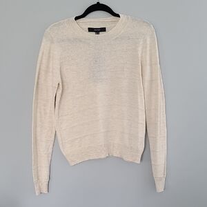Vero Moda Cream Crew Neck Sweater with Ribbed Detailing